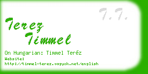 terez timmel business card
